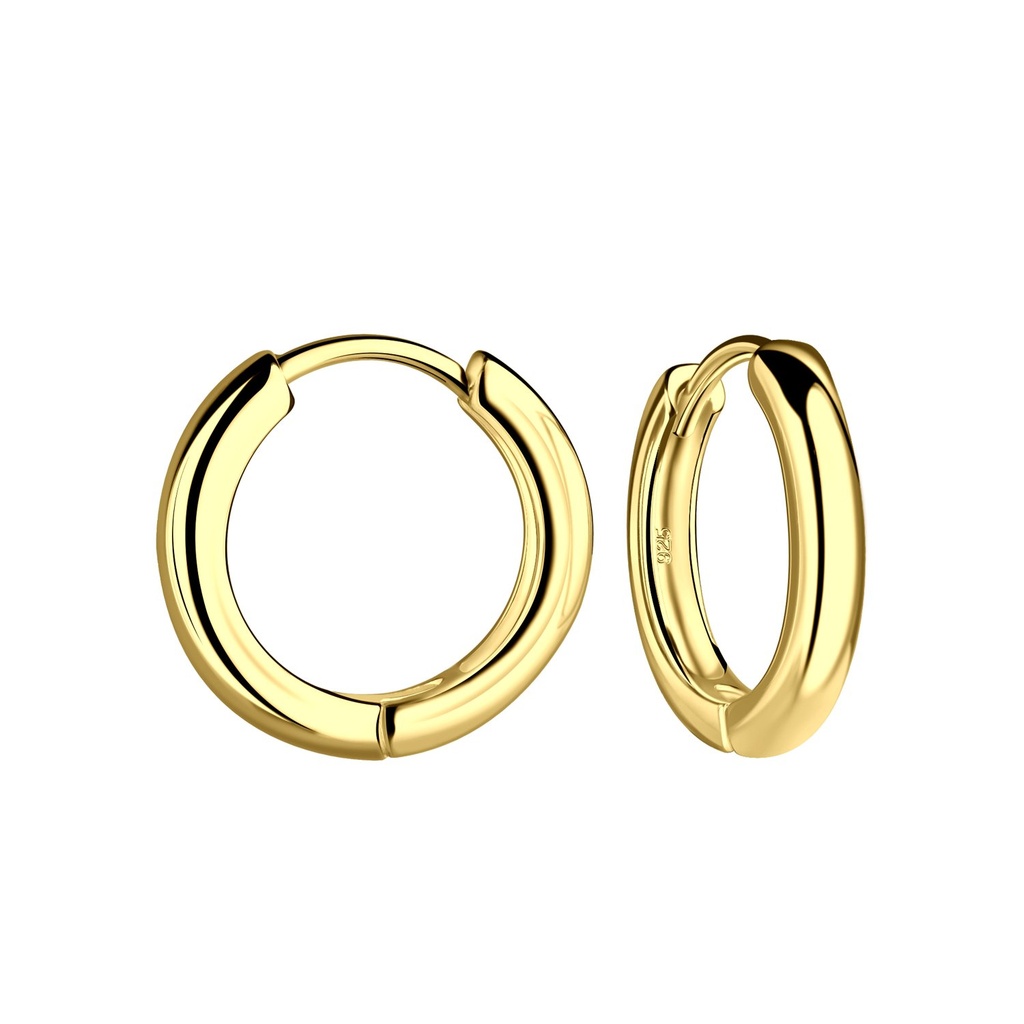 [10031275] Créoles huggie en argent 15 mm