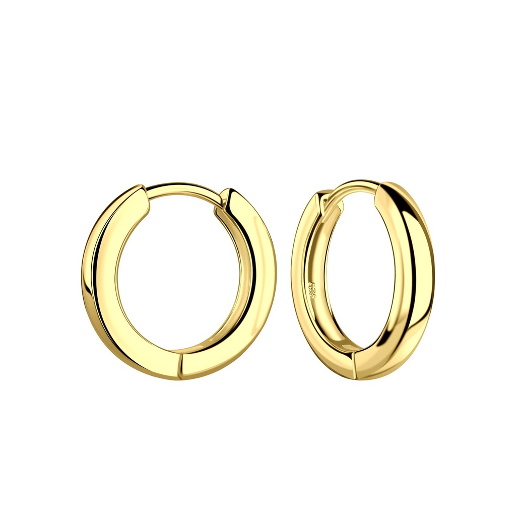 Créoles huggie en argent 15 mm