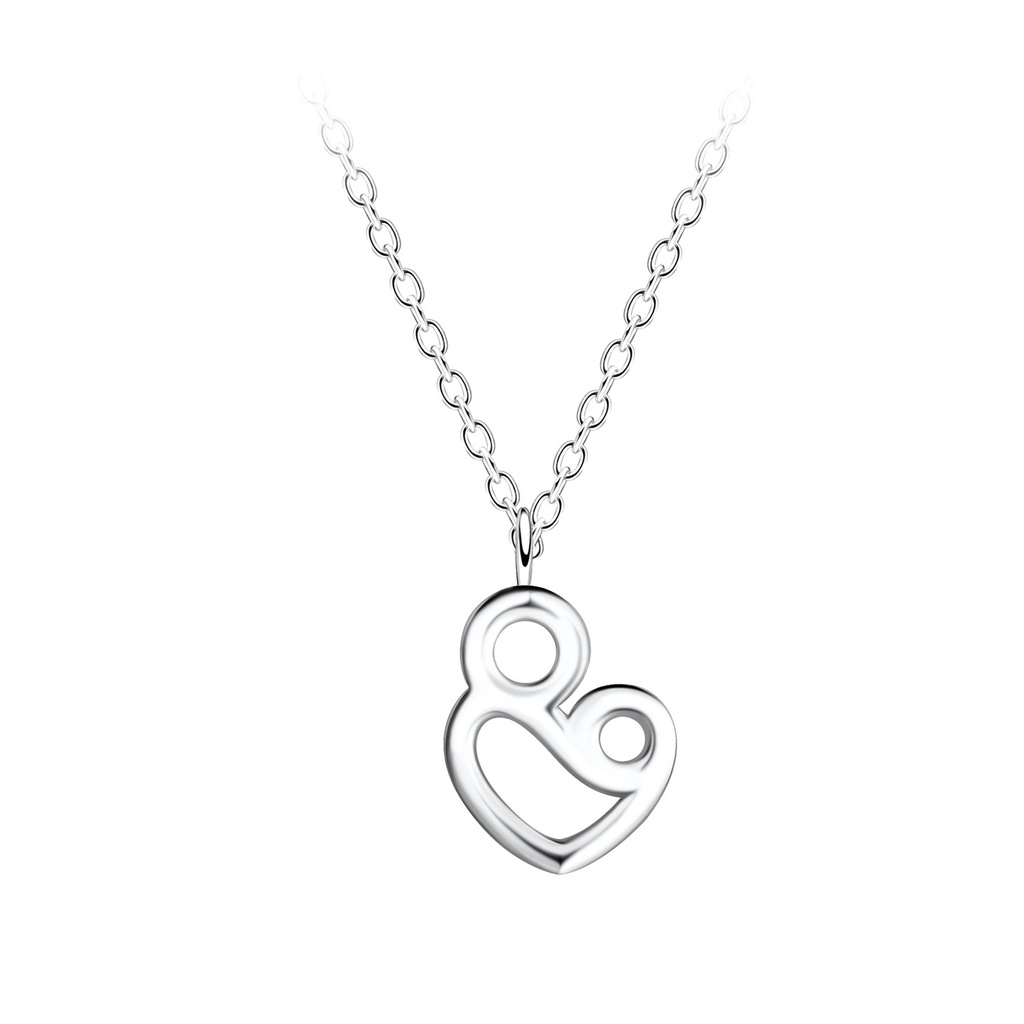 Collier maman et bébé en argent
