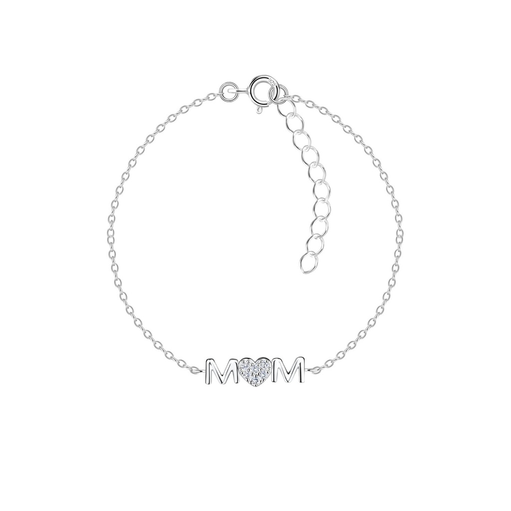 Silver Mom Bracelet