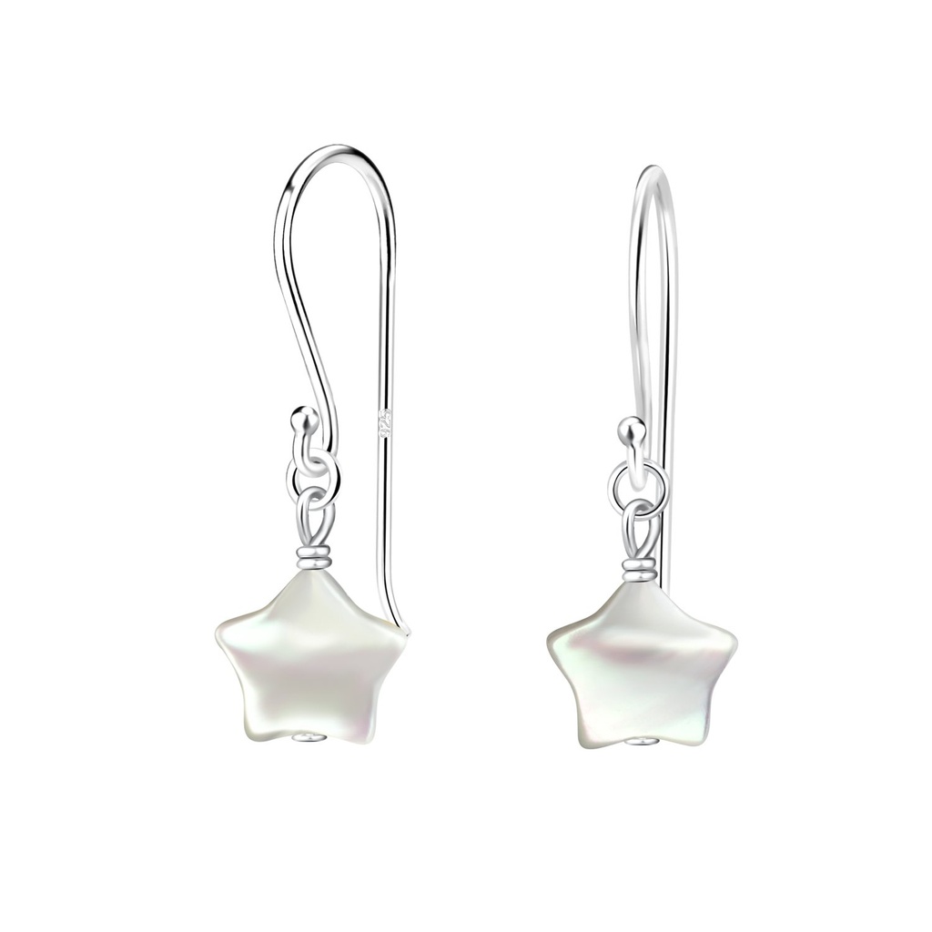 [10032212] Silver Star Earrings