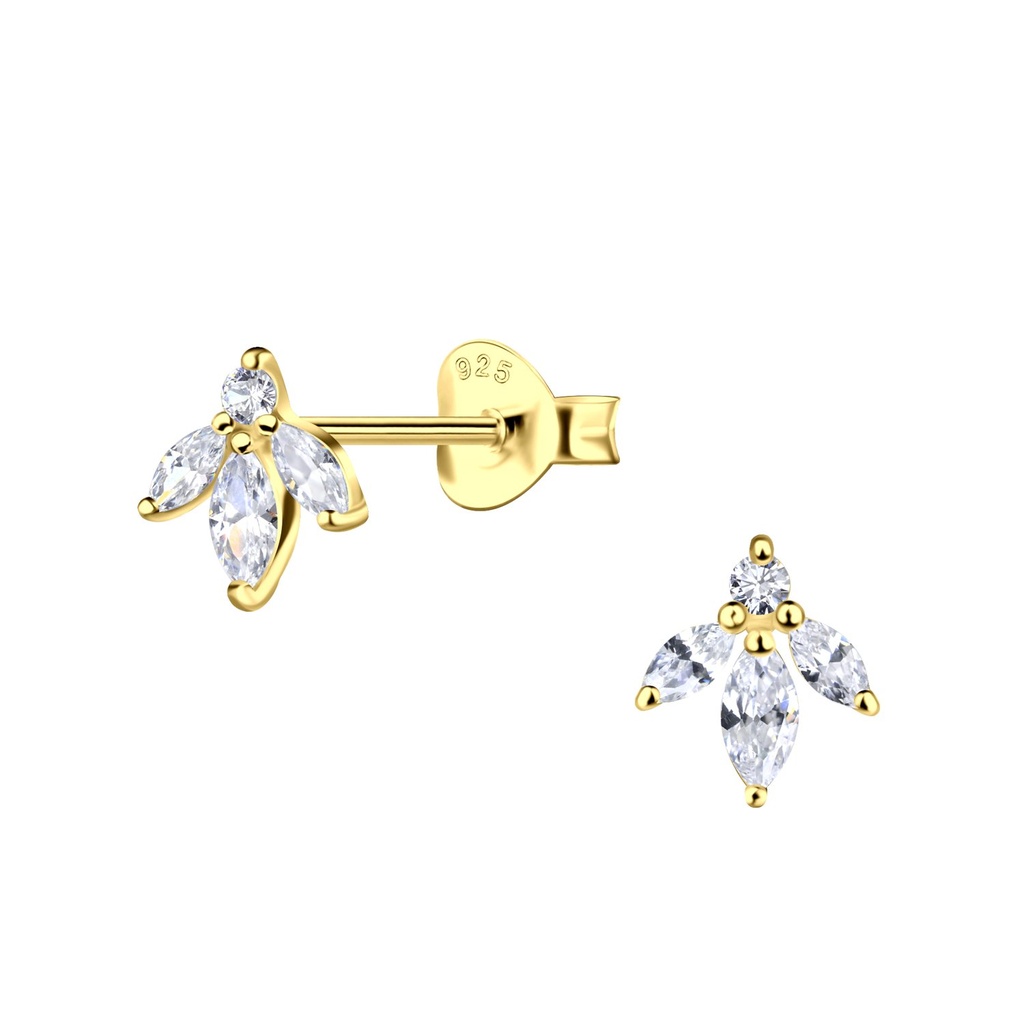 Silver Flower Stud Earrings