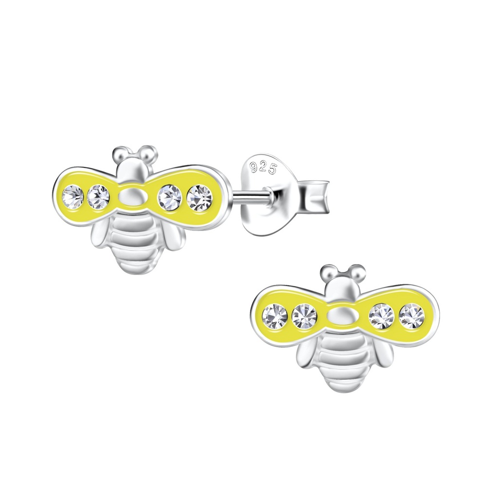 Silver Bee Stud Earrings