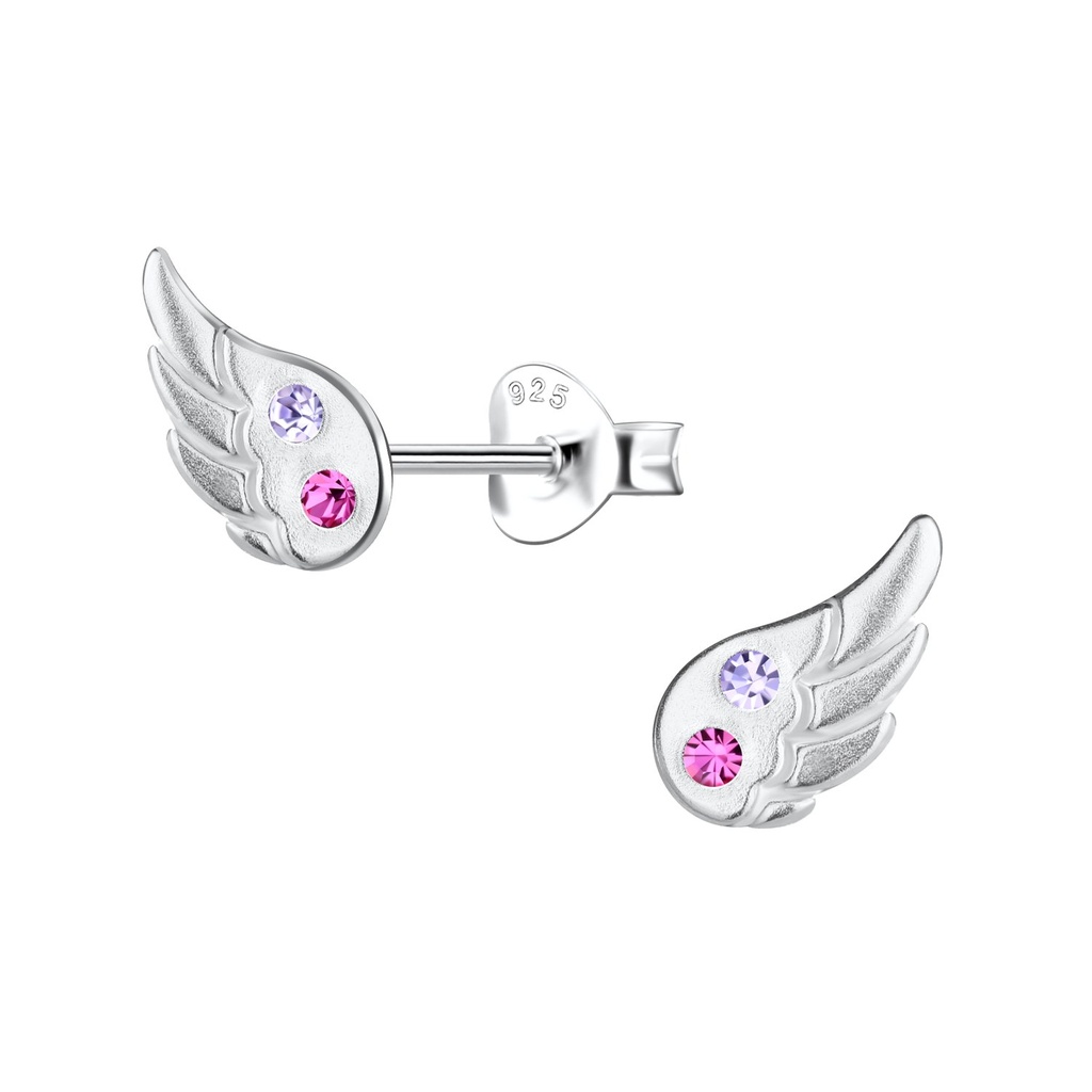 Silver Wing Stud Earrings