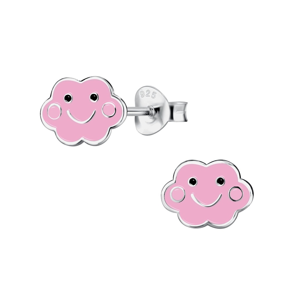 Silver Cloud Stud Earrings