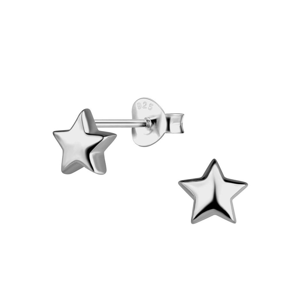 Puces d'oreilles étoile en argent