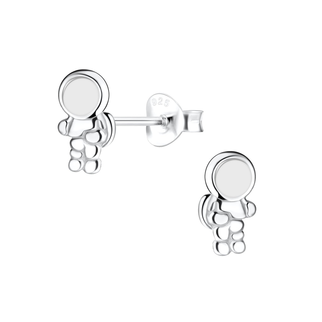 Puces d'oreilles astronaute en argent