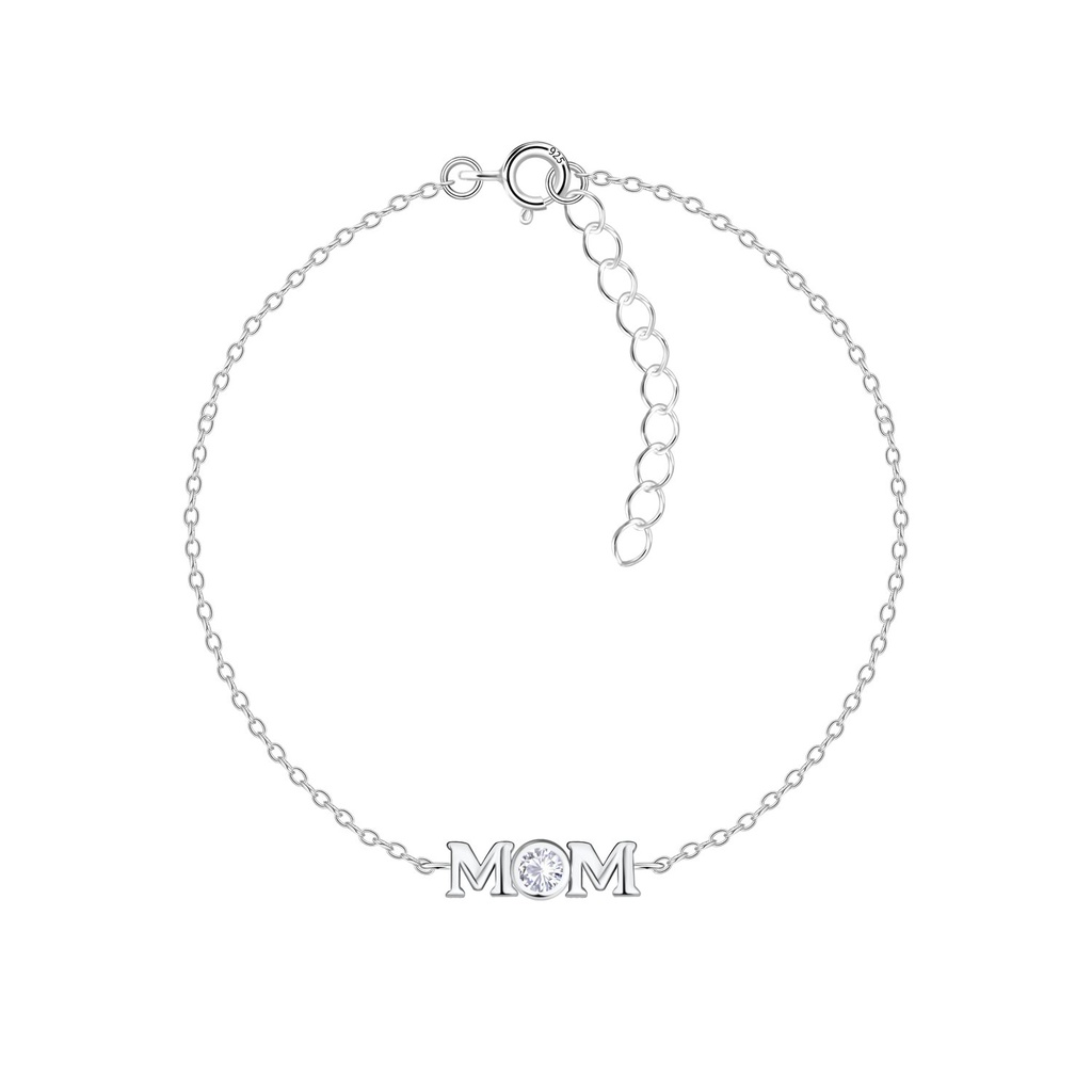 Silver Mom Bracelet