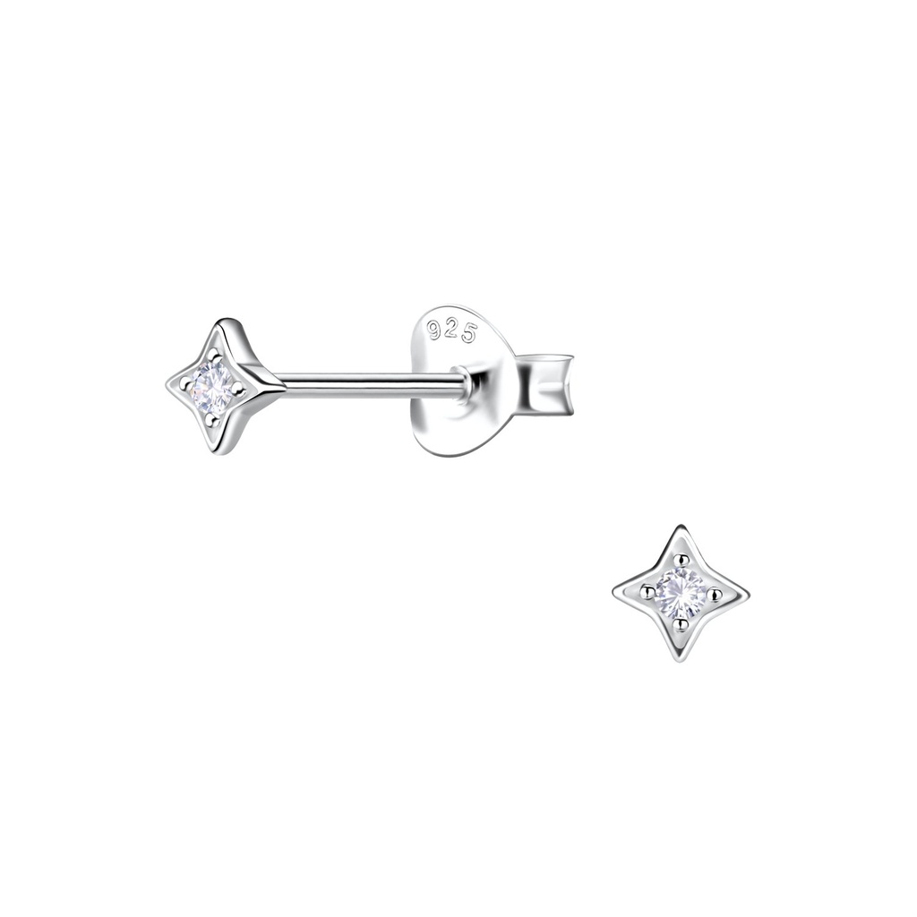 Puces d'oreilles étoile en argent