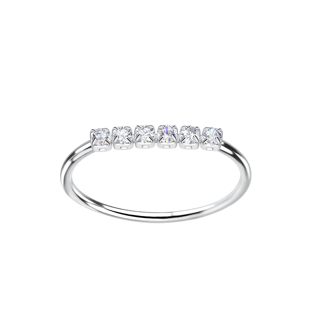 Bague barre tennis en argent
