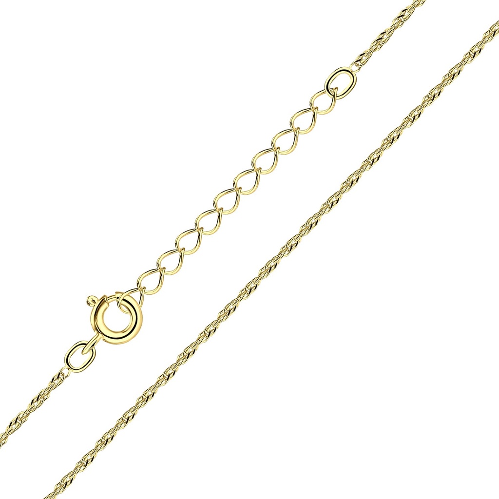 [10029840] 135cm Silver Singapore Chain With Extension