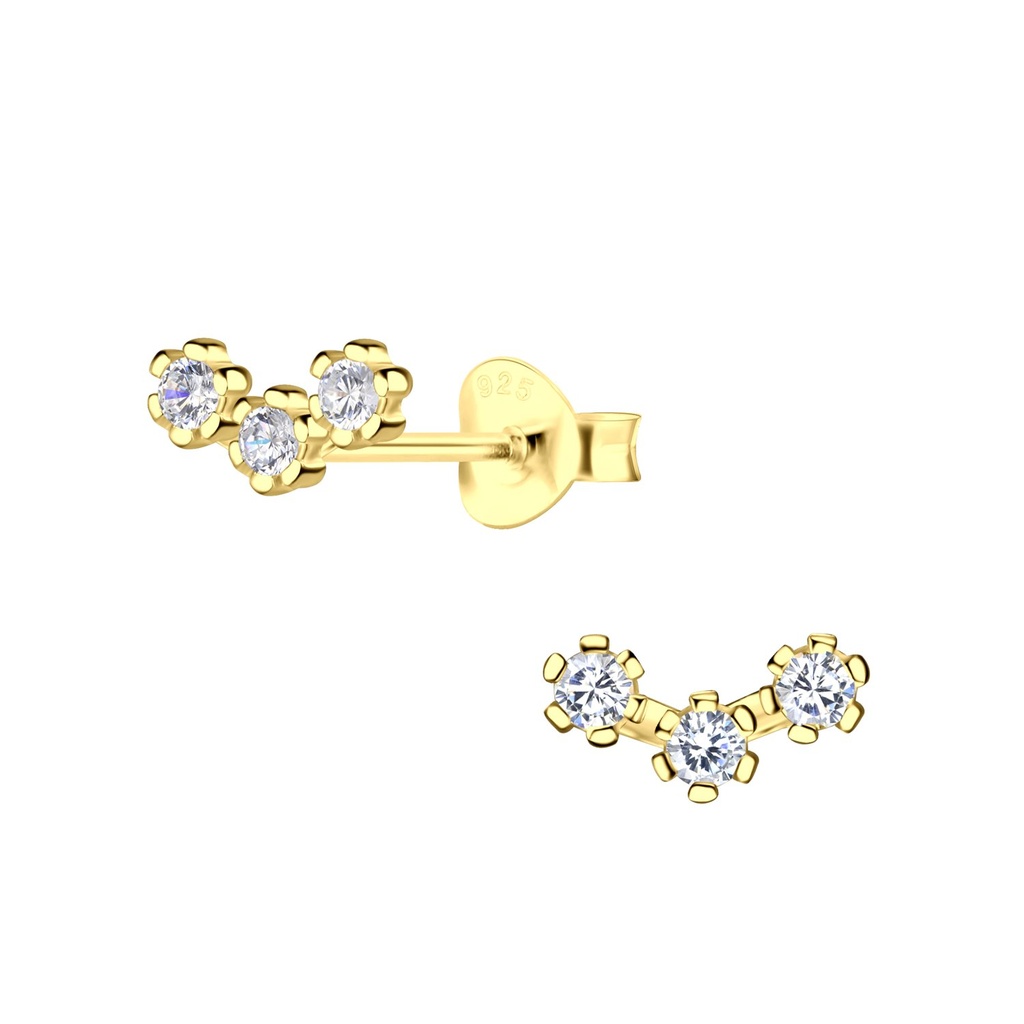Puces d'oreilles fleur en argent