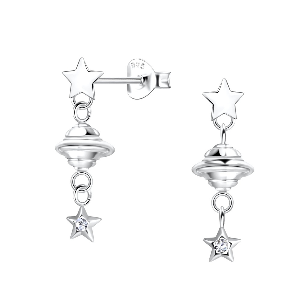 Silver Star Stud Earrings