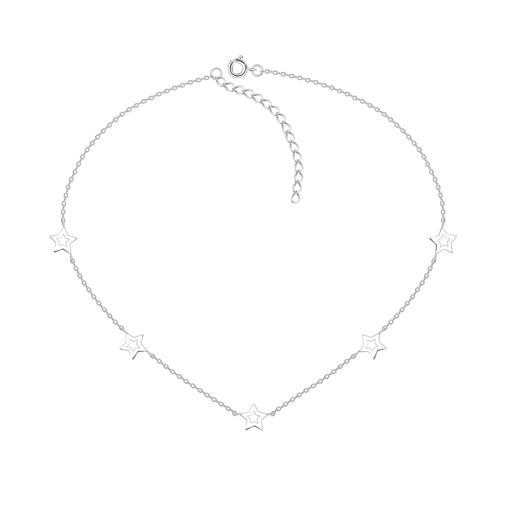 Collier ras-de-cou étoile en argent