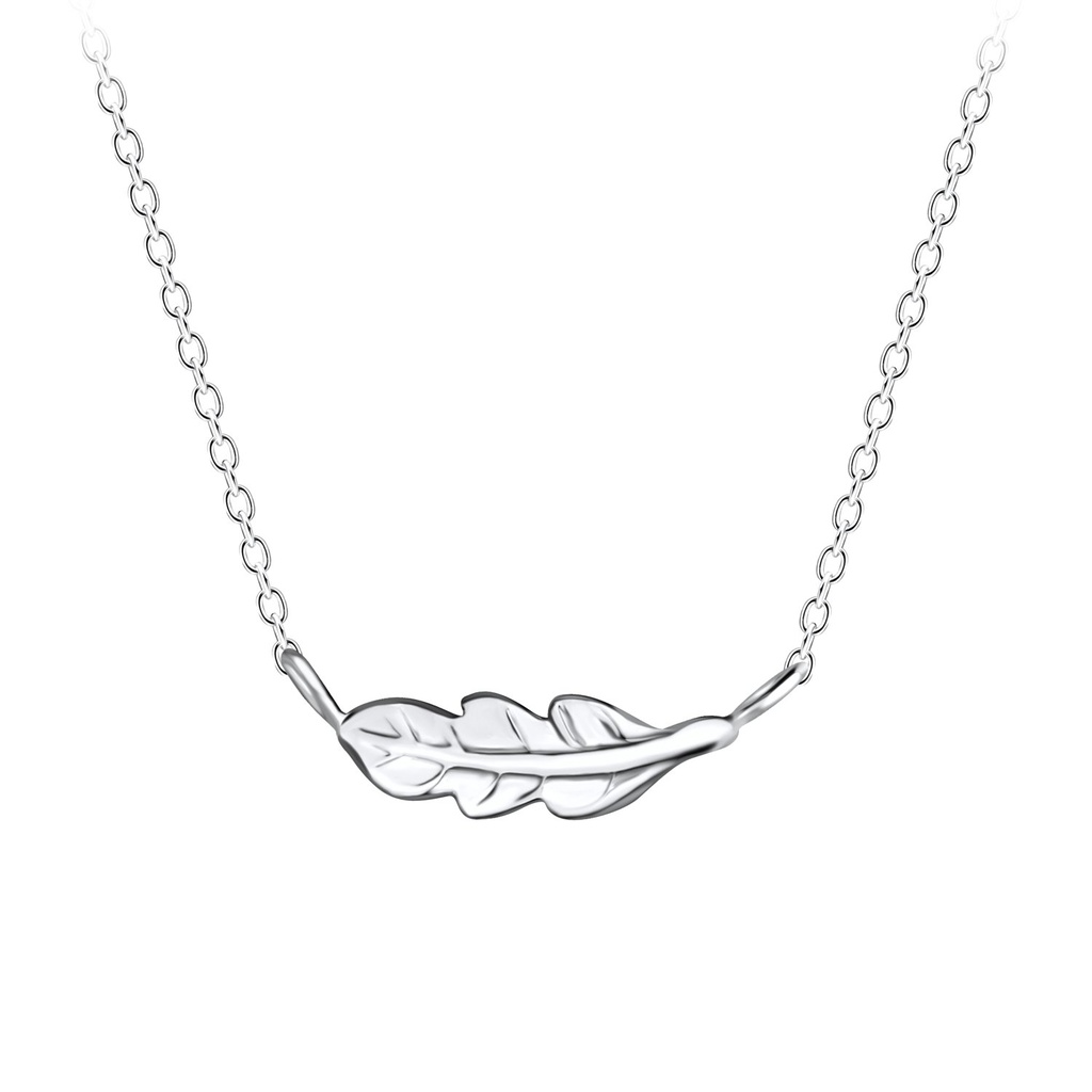 [10029374] Collier plume en argent