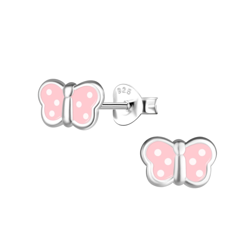 Silver Butterfly Stud Earrings