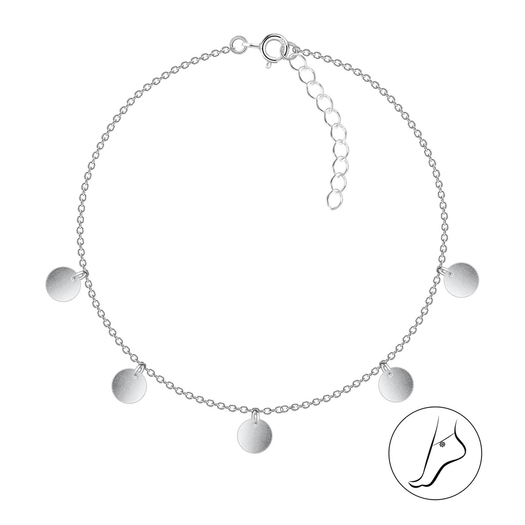 Chaîne de cheville ronde en argent