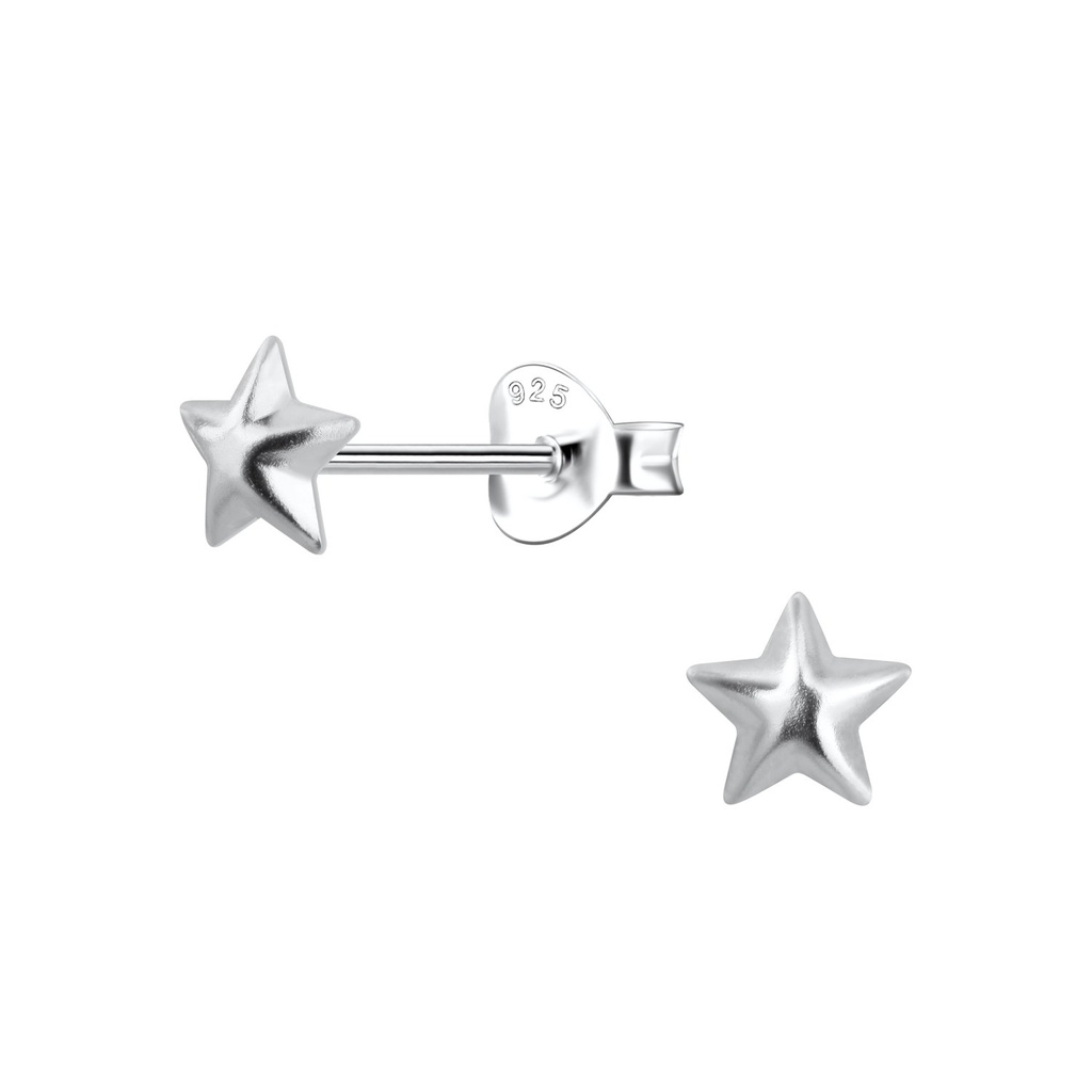 Puces d'oreilles étoile en argent