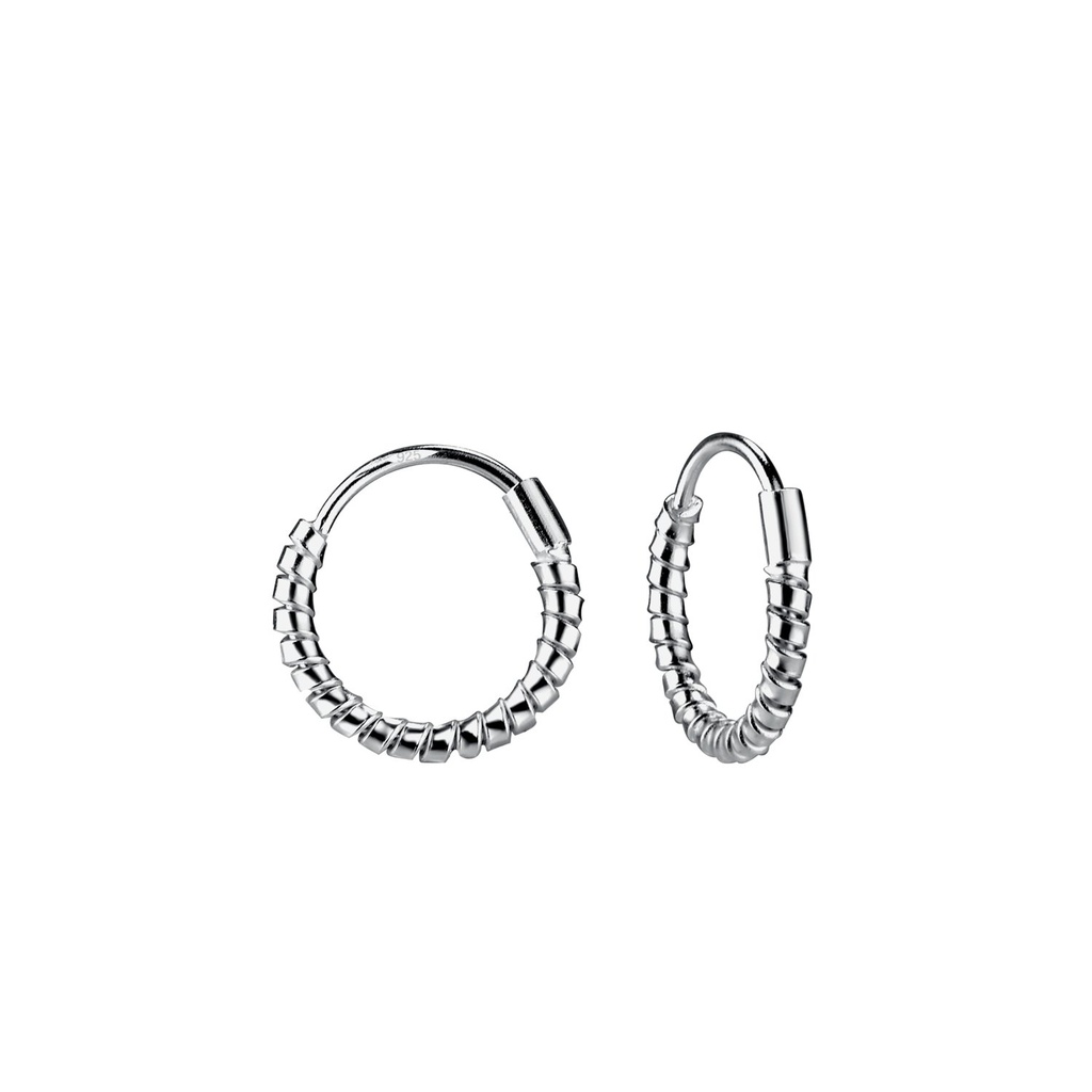 Créoles torsadées en argent 12 mm