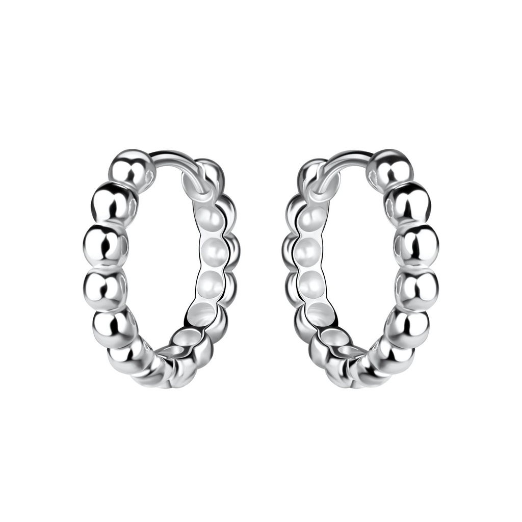 Créoles huggie boule en argent 16 mm