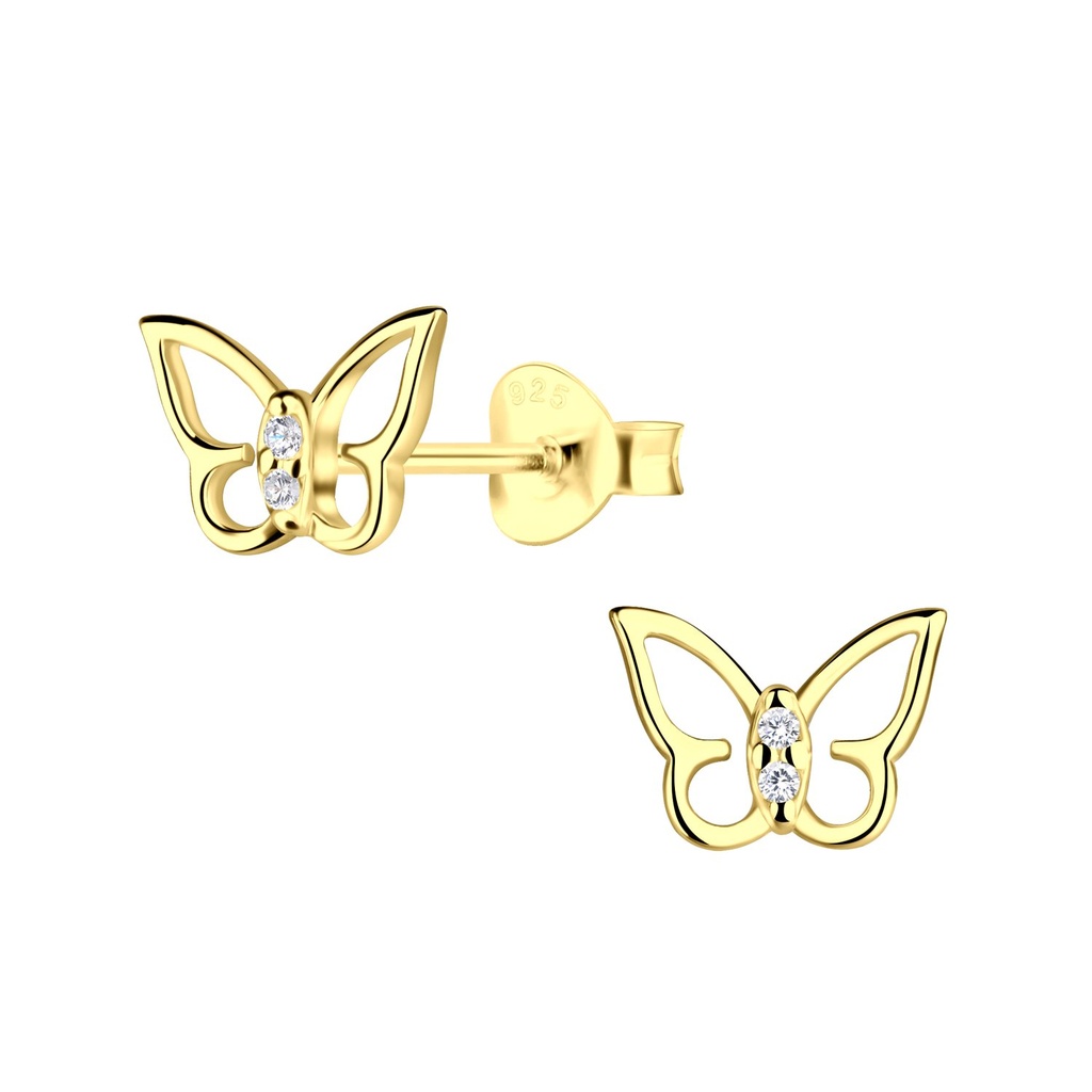 Silver Butterfly Stud Earrings