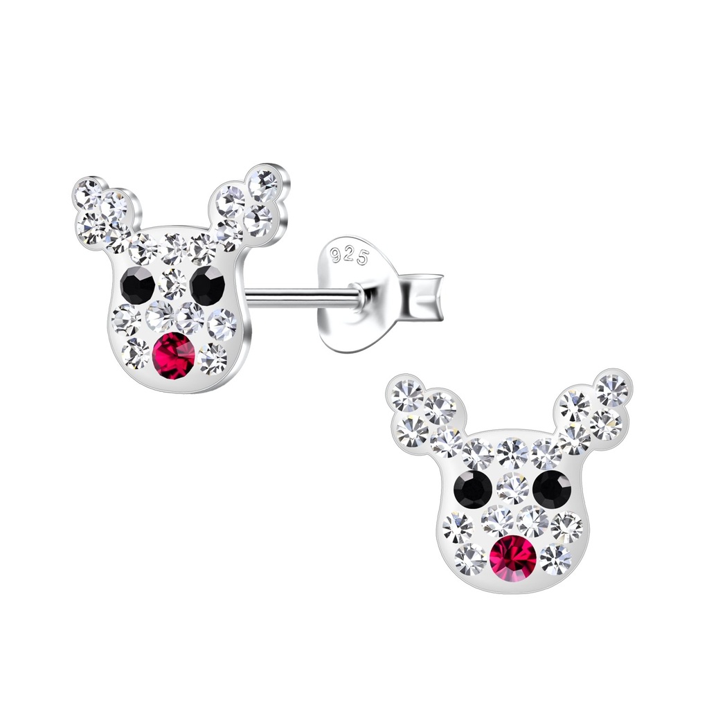Puces d'oreilles renne en argent