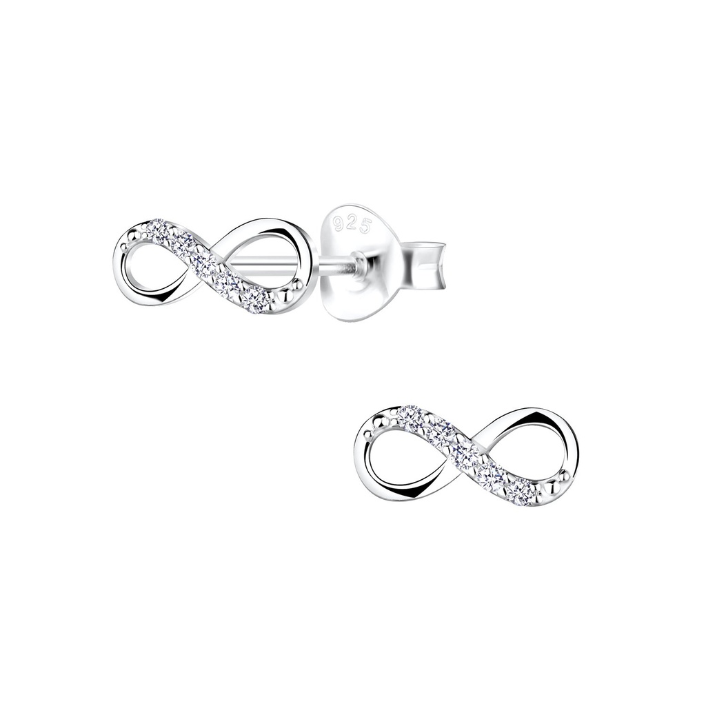 Puces d'oreilles infini en argent