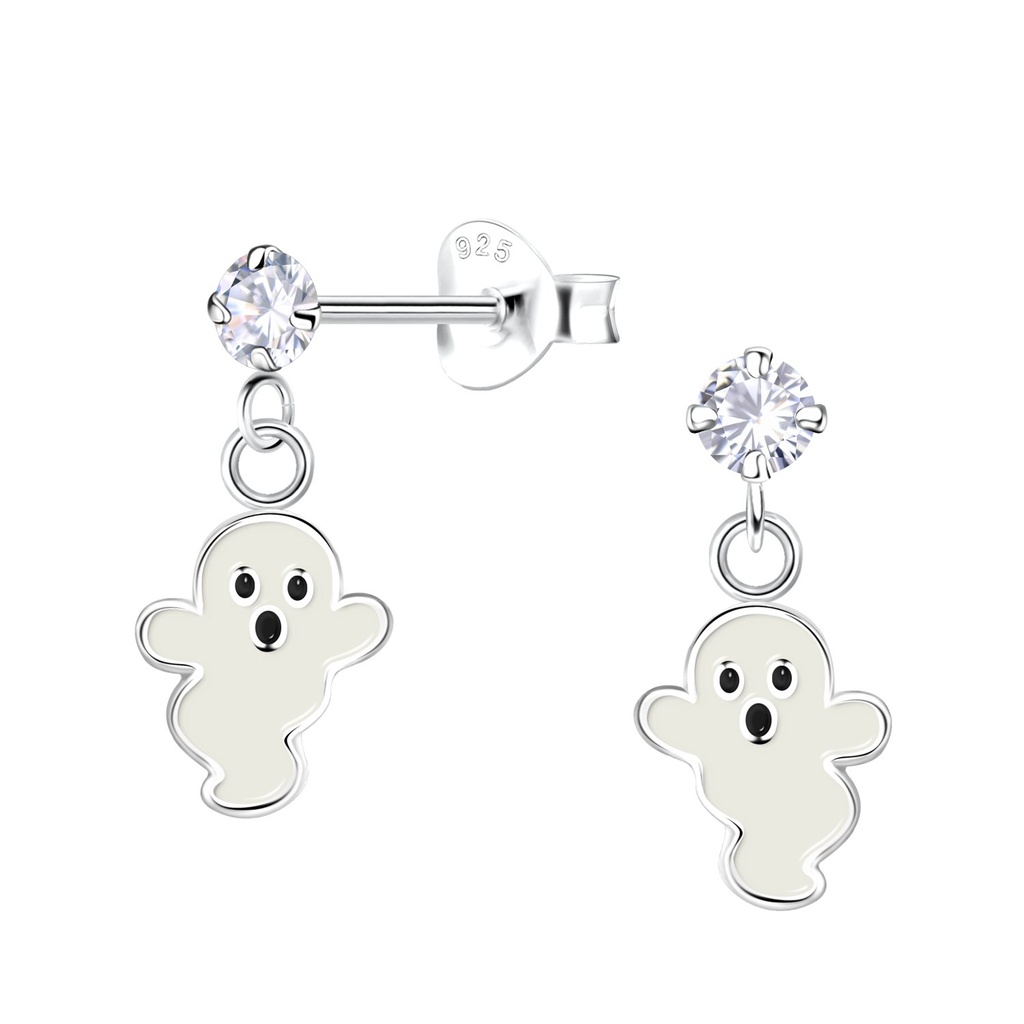 Puces d'oreilles fantôme en argent