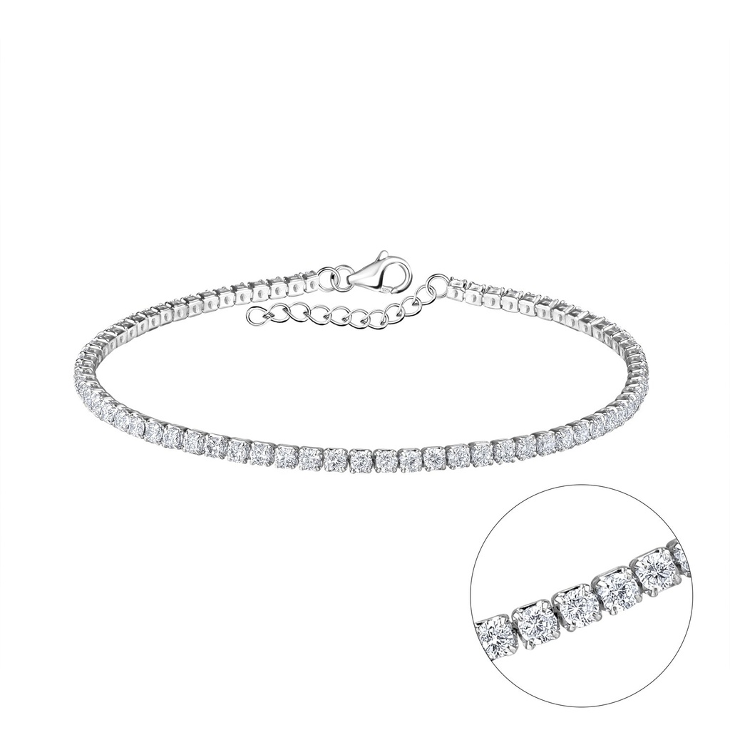 [10031376] Bracelet tennis en argent 18 cm