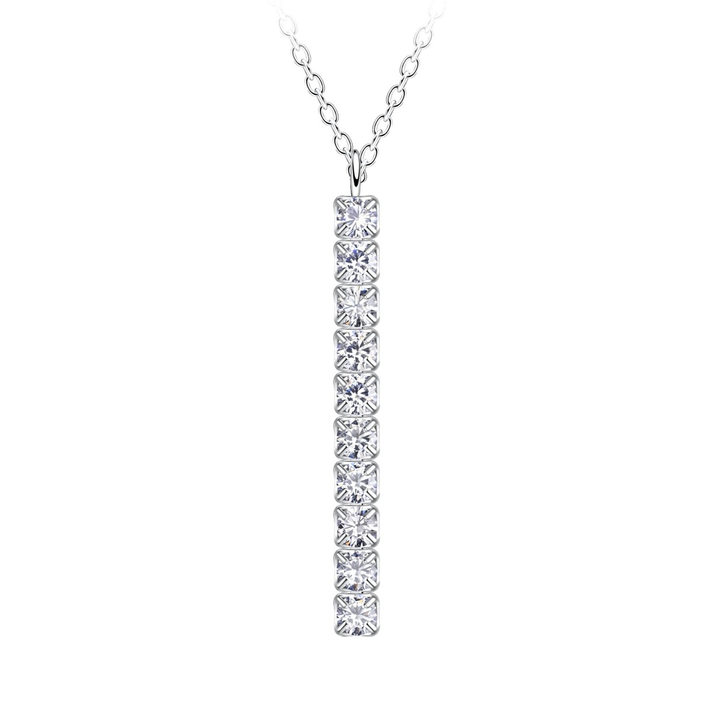 [10031379] Collier barre tennis en argent