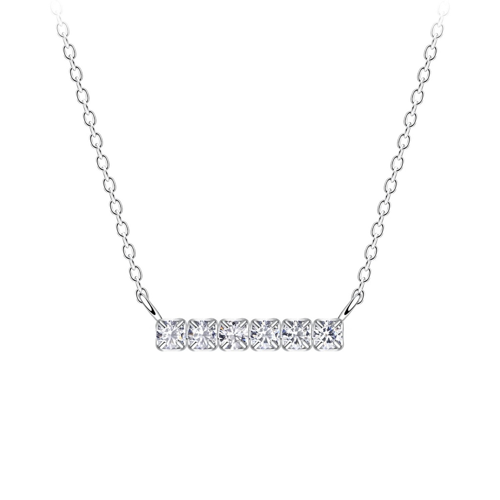 [10031378] Silver Tennis Bar Necklace
