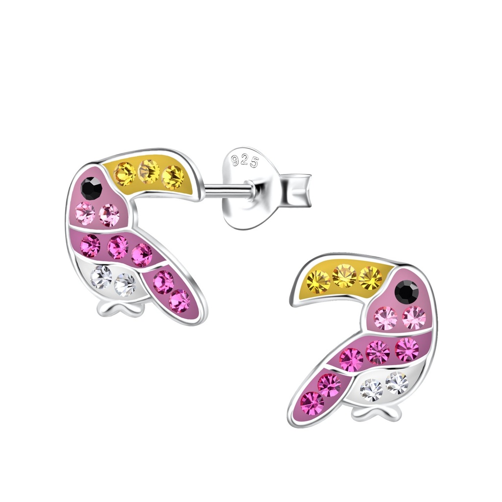 Puces d'oreilles calao en argent