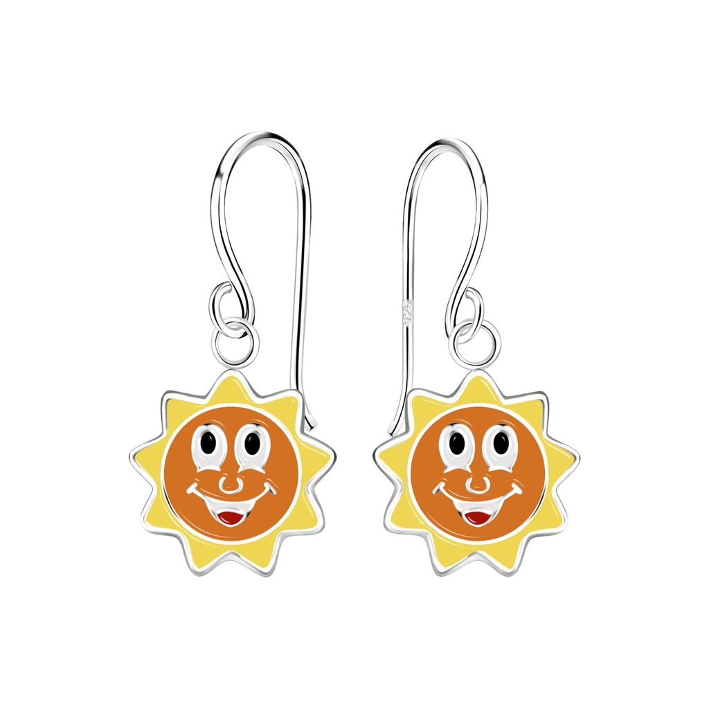 Boucles d'oreilles soleil en argent