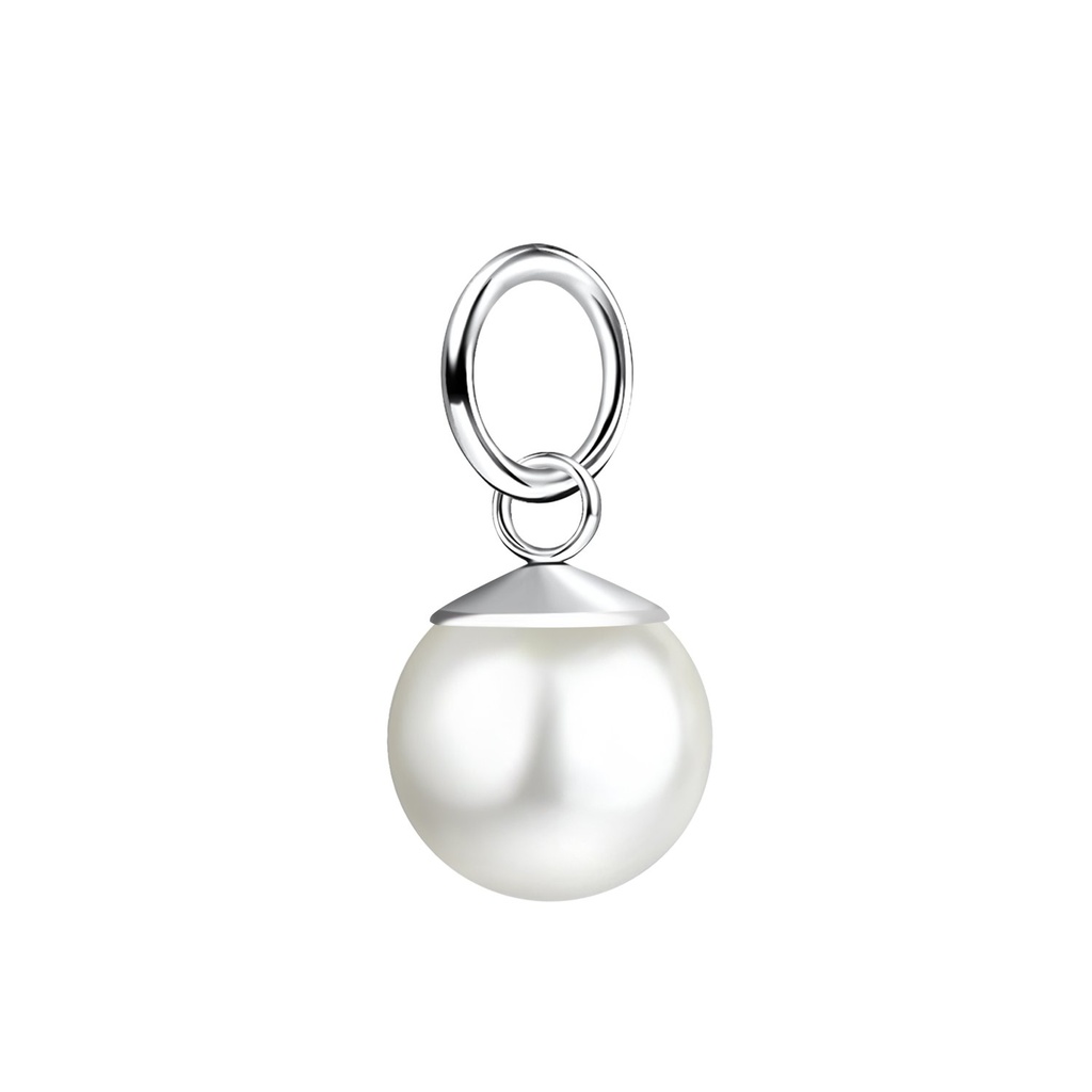 [10014978] Pendentif perle en argent 8 mm