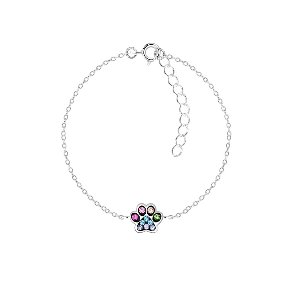 Bracelet empreinte de patte en argent
