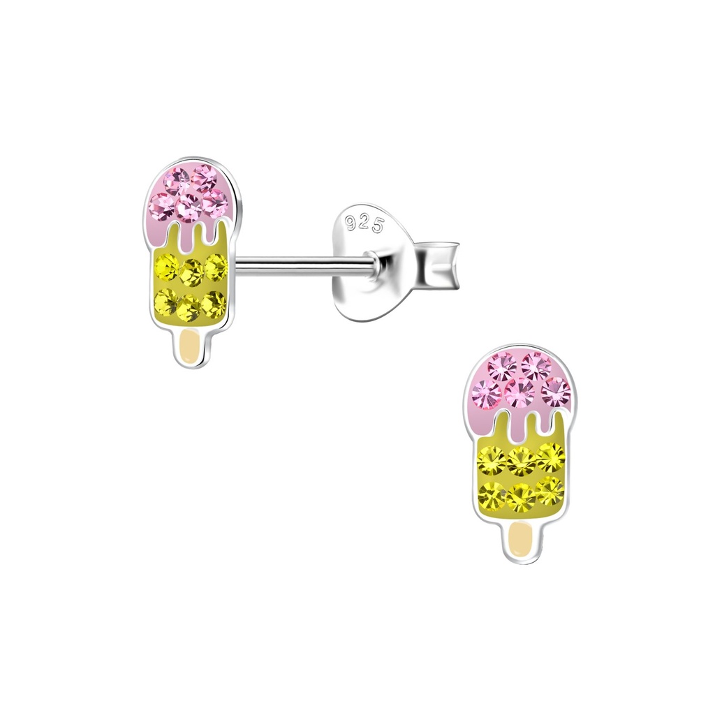 Silver Ice cream Stud Earrings