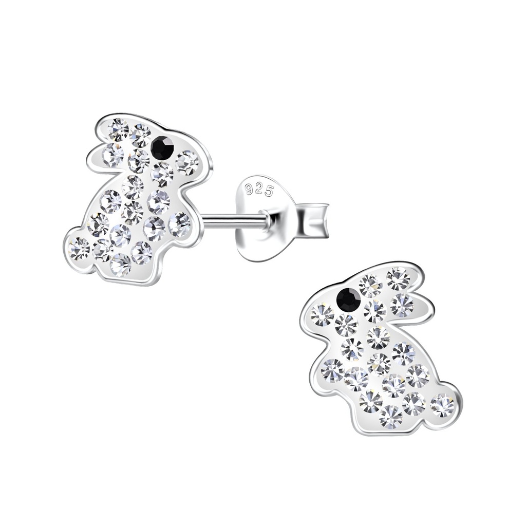 Silver Rabbit Stud Earrings