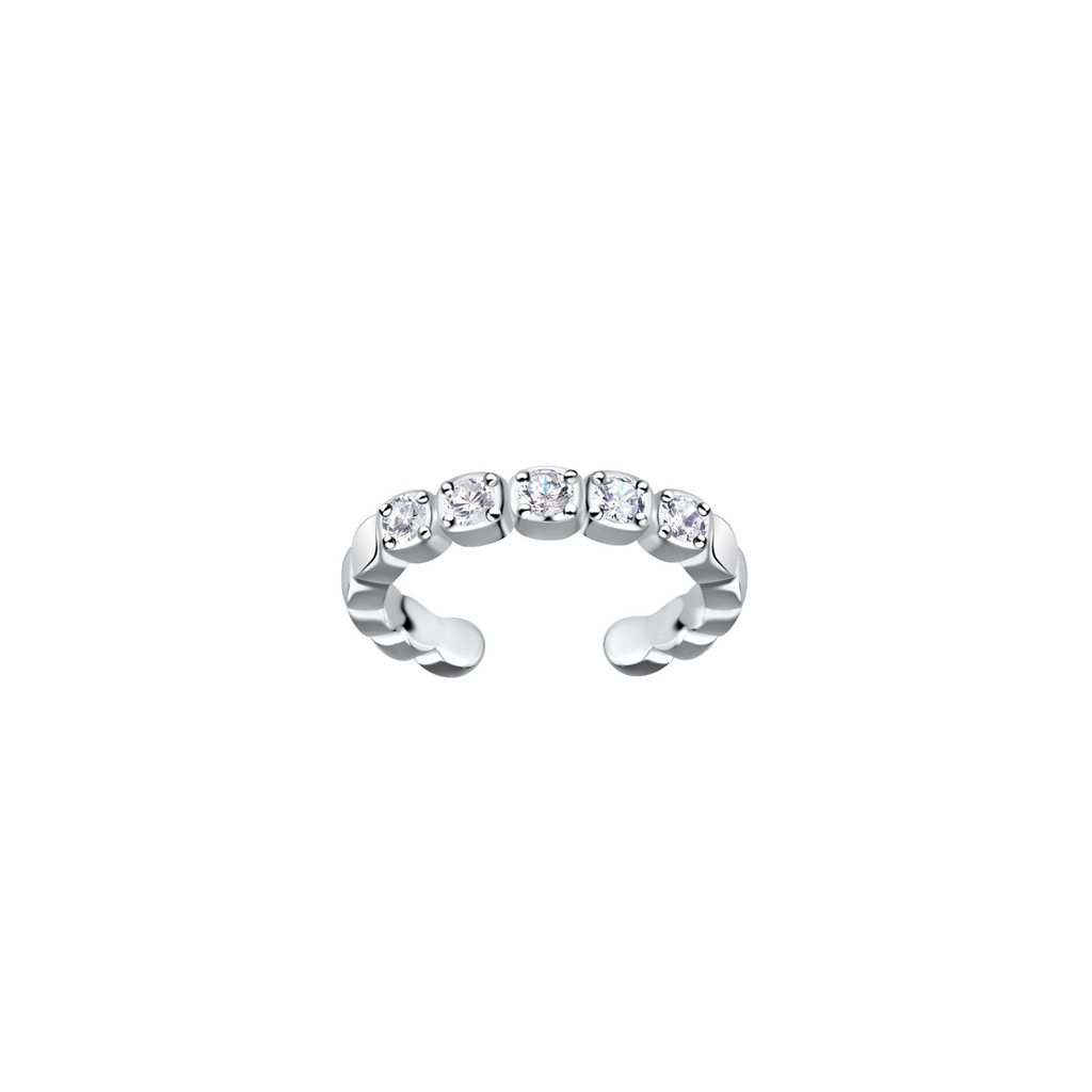 Silver Eternity Ear Cuff