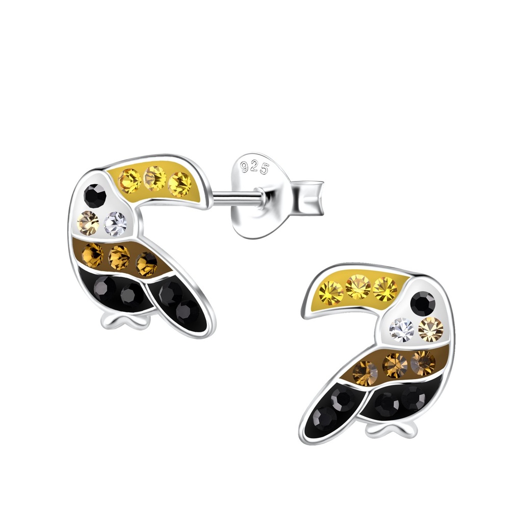 Puces d'oreilles calao en argent