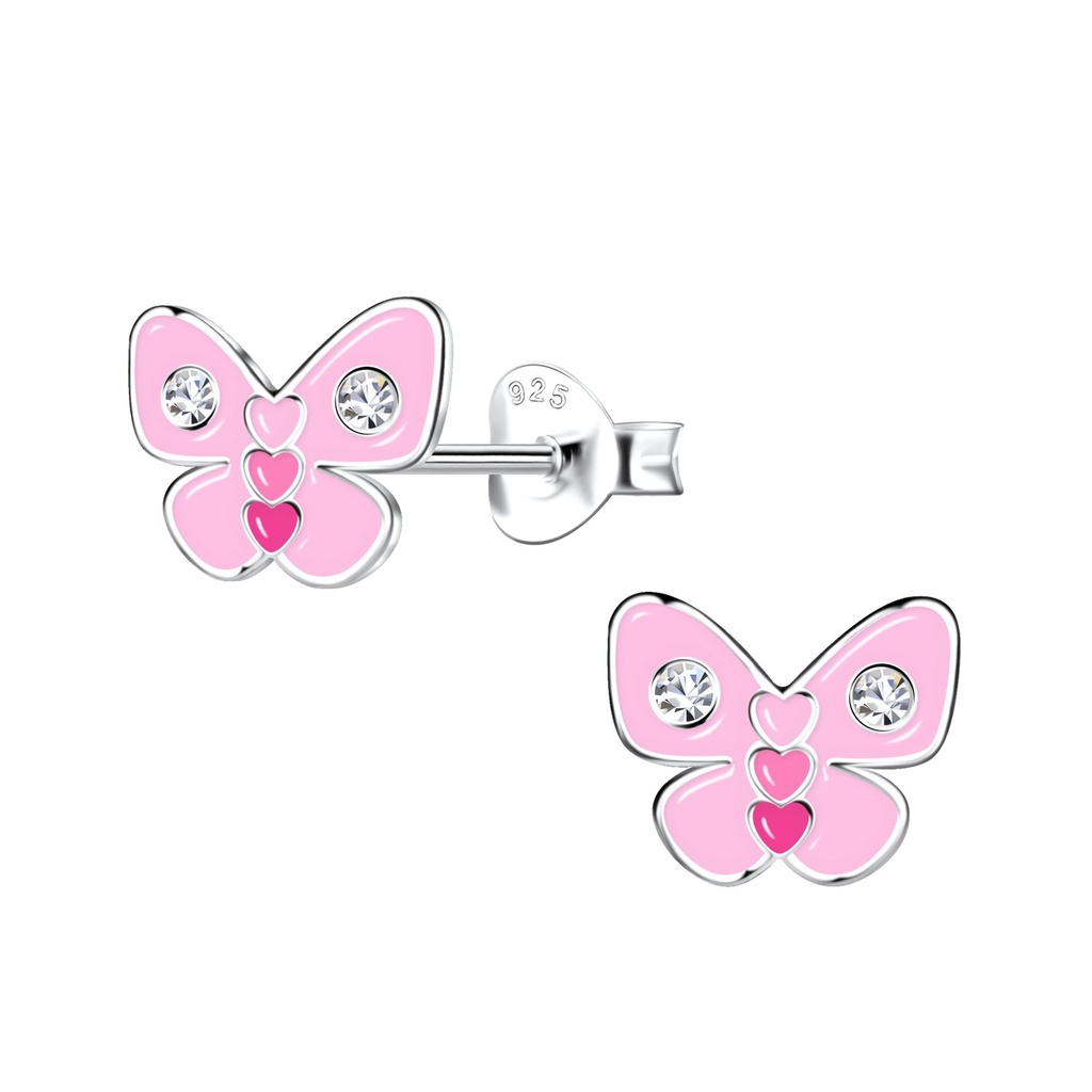 Silver Butterfly Stud Earrings