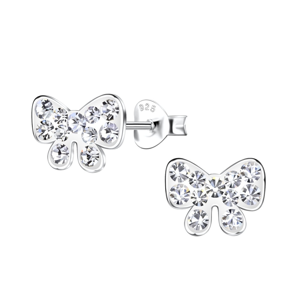 Puces d'oreilles nœud en argent