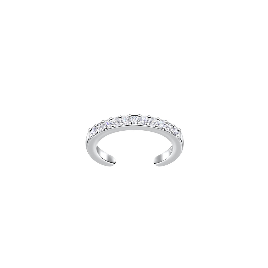 Silver Eternity Ear Cuff
