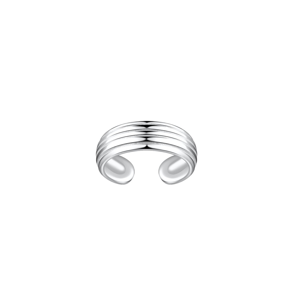 [10031349] Silver Patterned Ear Cuff
