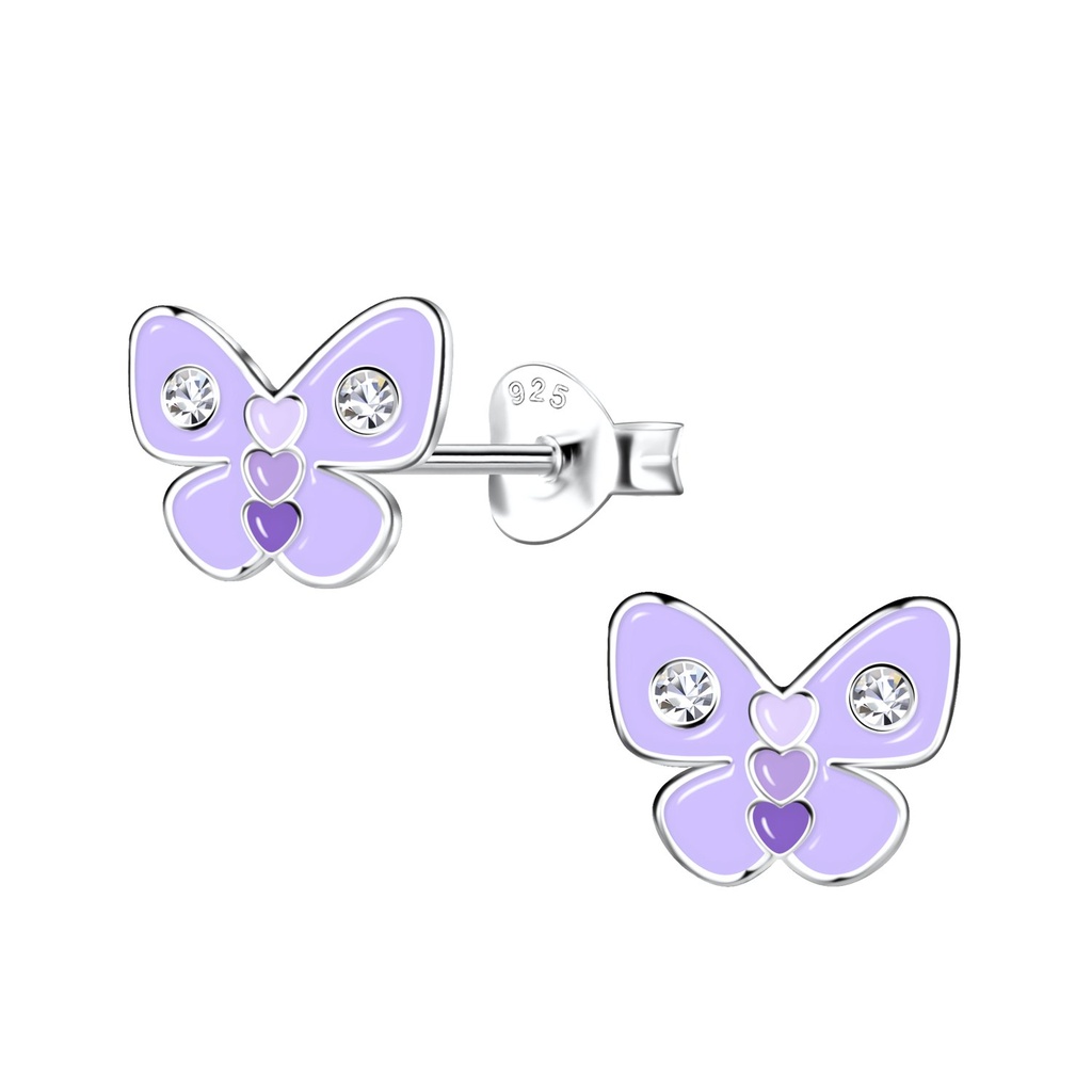 Silver Butterfly Stud Earrings