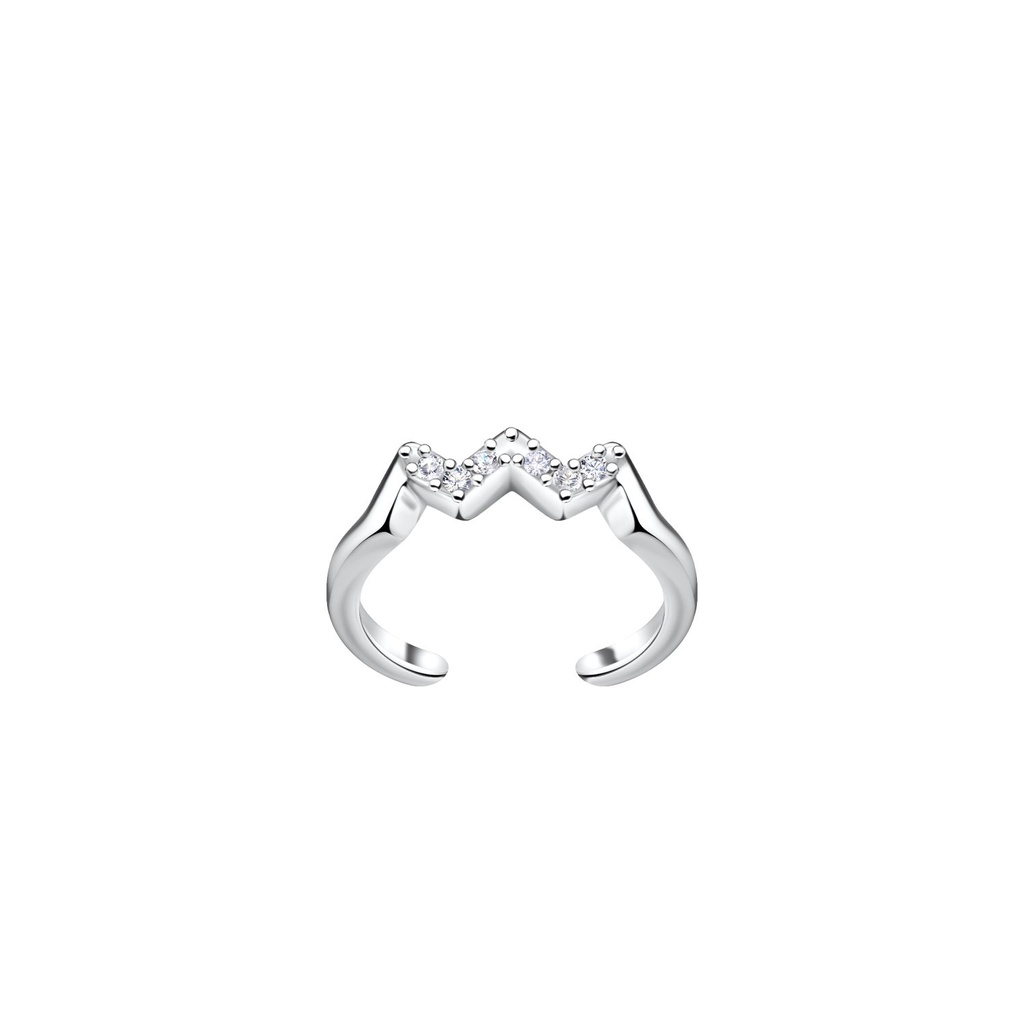 Ear cuff zigzag en argent