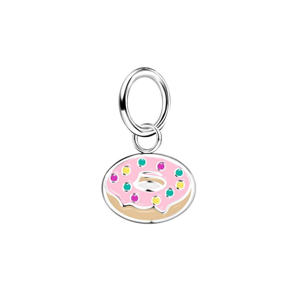 Pendentif donut en argent