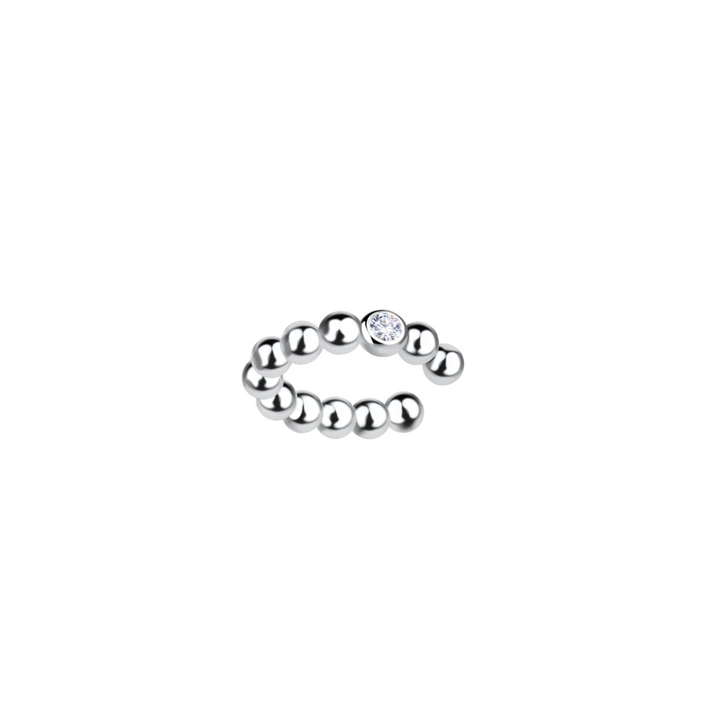 Ear cuff boule en argent