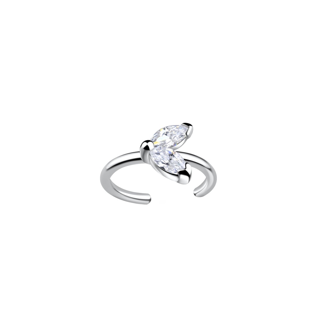 Ear cuff cœur en argent