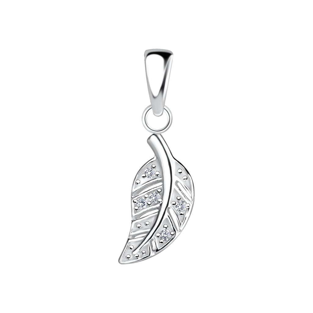 Pendentif feuille en argent