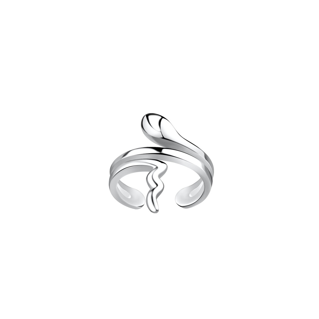 [10031342] Silver Snake Ear Cuff